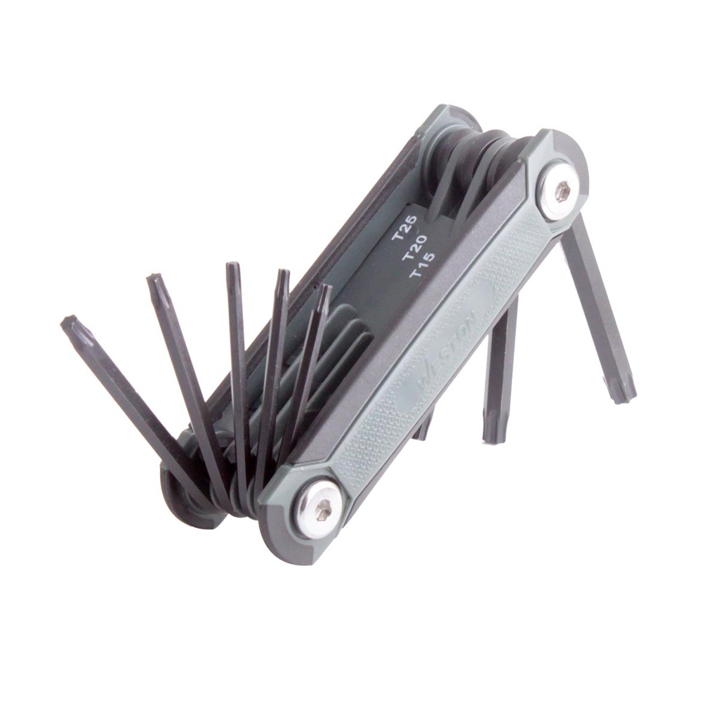 JUEGO 8 LLAVES NAVAJA T9-T40 HEX CRV  (PRECIO X PZA - EMPAQUE C/1 PZA)