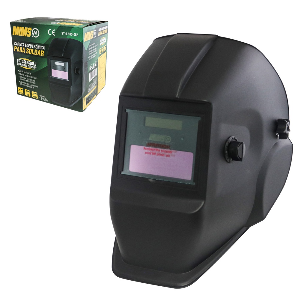 CARETA P/SOLDAR ELEC. SENCILLA MIMS (Precio x Pieza - Caja C/20 piezas)
