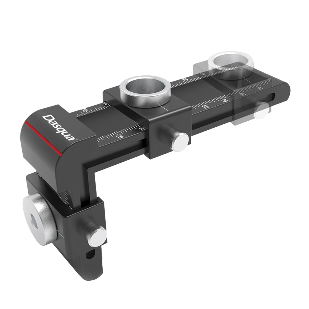 PLANTILLA PARA PERFORACION UNIVERSAL AJUSTABLE DE ALUMINIO CON 5 BUJES DE AC. INOX. DE 1/4" A 5/8"