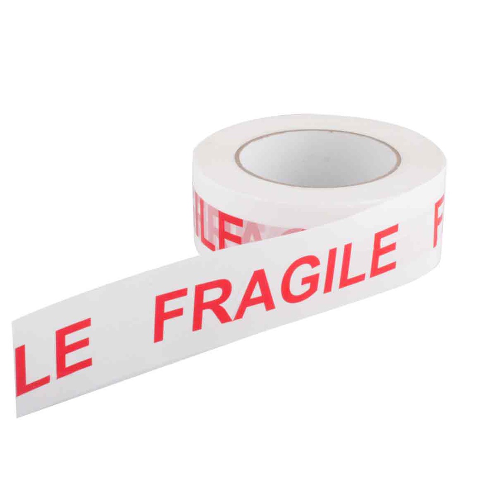 CINTA DE EMPAQUE LEYENDA FRAGIL 48mm X 150M (Precio x pieza )