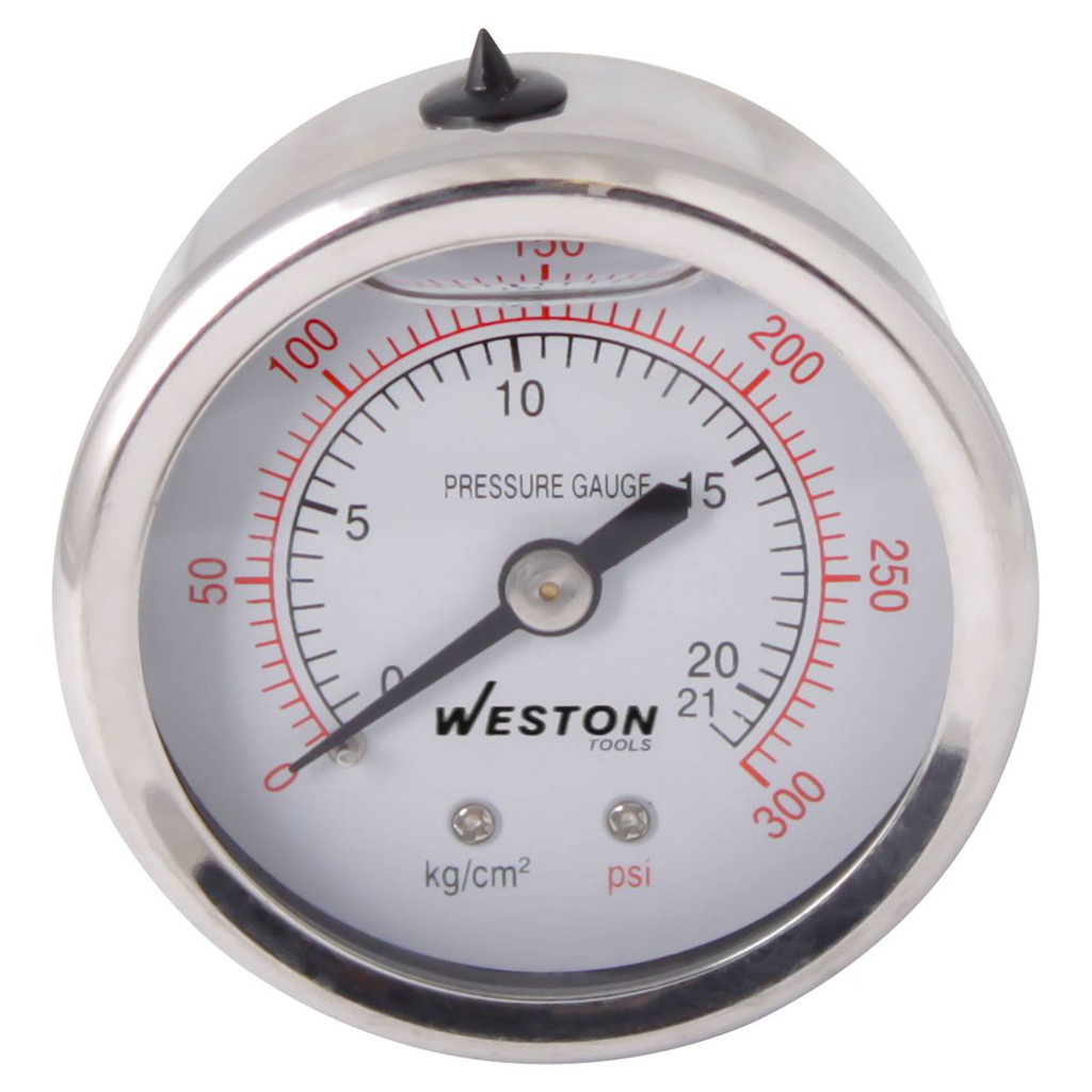MANOMETRO GLICERINA 2" 1/4"NPT 14KG/200LBS POST.