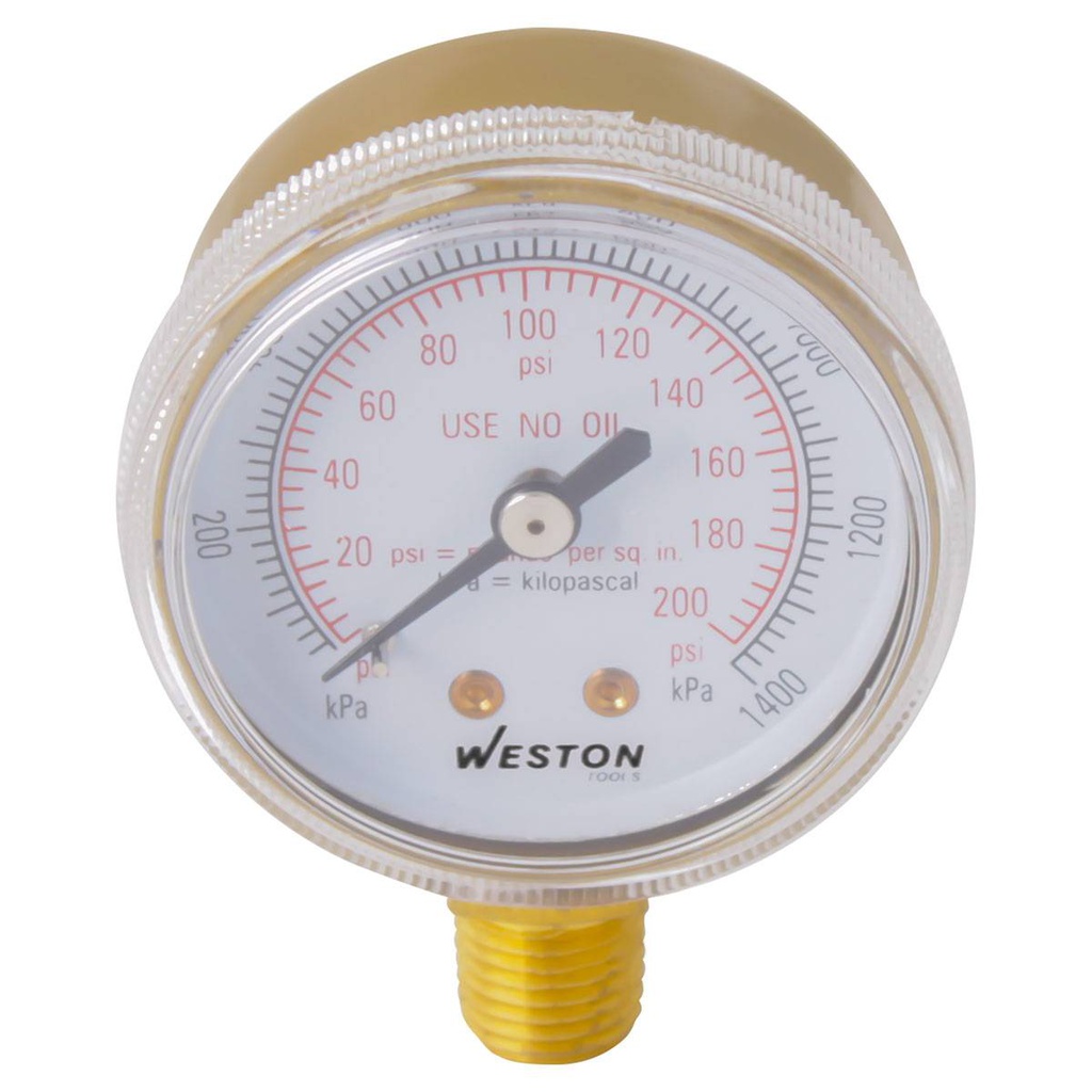 MANOM. D/ACETIL. 2" 1/4" NPT 30PSI/200KPA