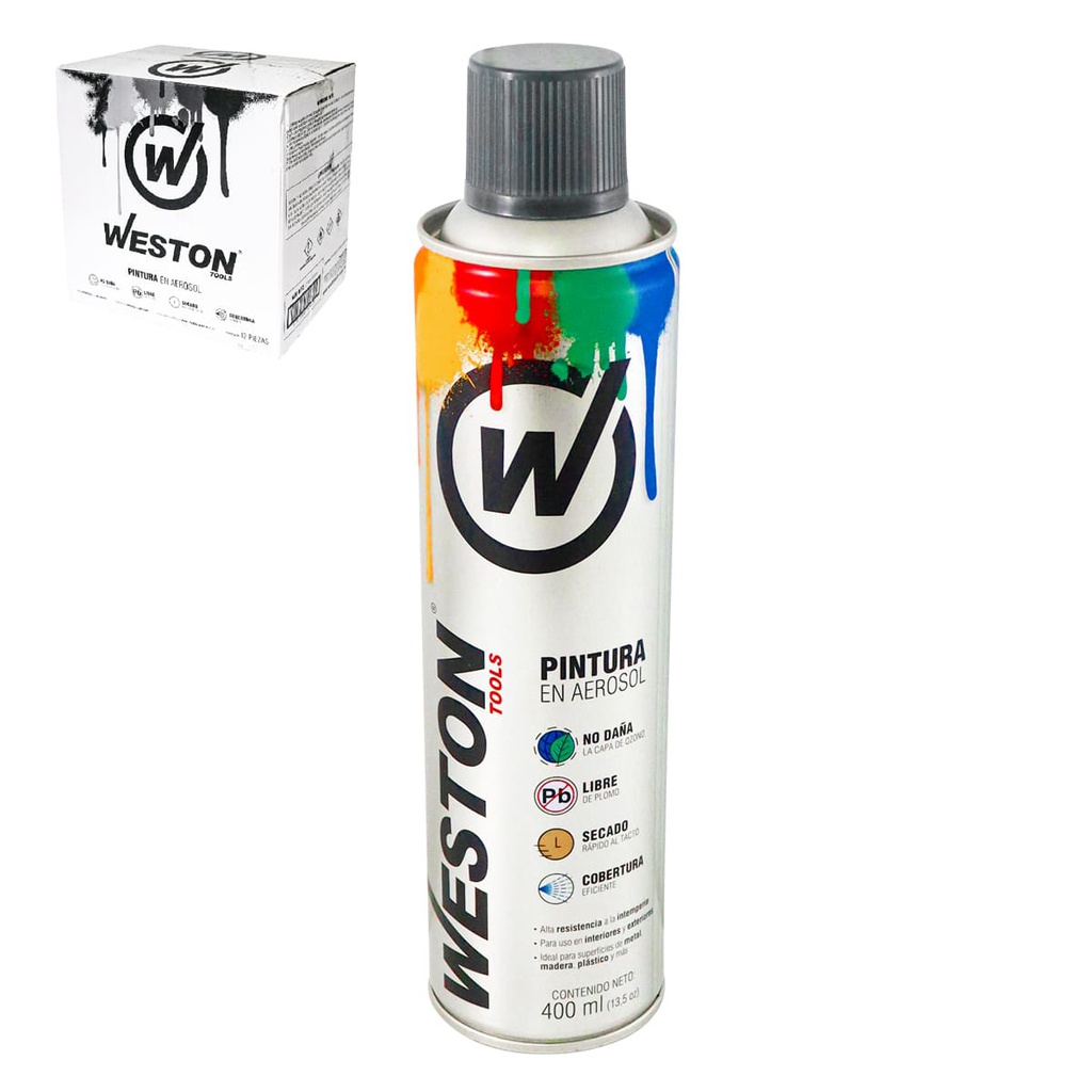 PINTURA AEROSOL GRIS OPACO 400ml           