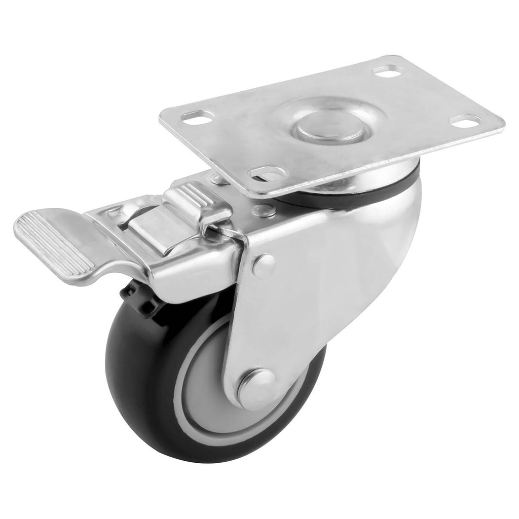 RODAJA PU /PP P/SUPER GIRA. C/FRENO 77X32MM