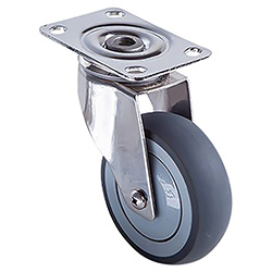 RODAJA TPR HORQUILLA DE A. INOX. USO MEDIO GIRATORIA 3'' x 1-1/4''