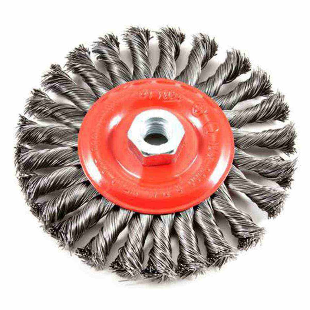 CEPILLO CIRCULAR TRENZADO 4" X MULTIROSCA A. AL CARBON .020"