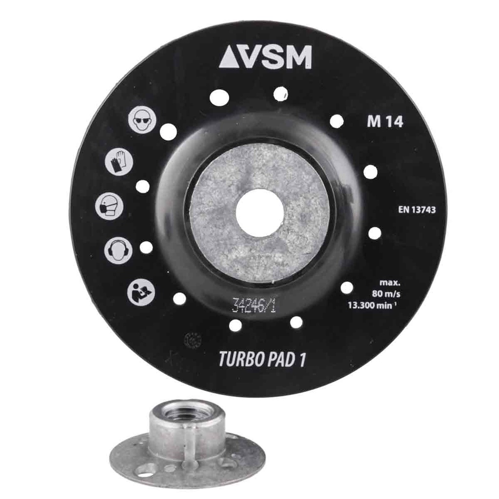 RESPALDO P/DISCO DE LIJA (VSM)  7"  (5/8) ZFT1