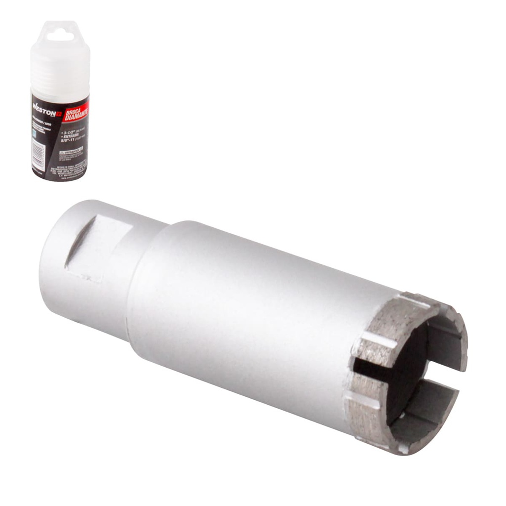 BROCA DE DIAMANTE P/ESMERIL.    1-1/4" x 3-1/2" x 5/8"-11H WPLUS