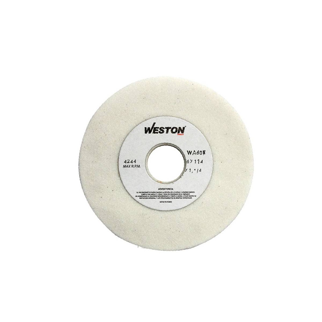 RUEDA BLANCA TIPO 1 6" X 1/2" X 1-1/4" WA60