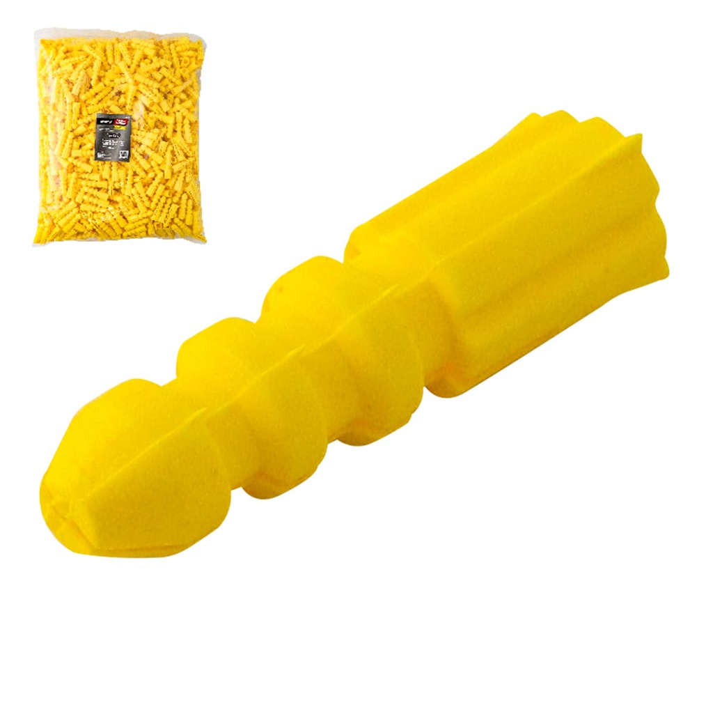 TAQUETE PLASTICO AMARILLO 5/16" X 30 MM (Precio x Pieza - Bolsa C/1000 piezas)
