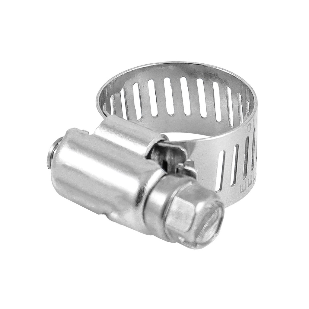 ABRAZADERA SINFIN D/ACERO INOXIDABLE #40 52-76MM X 13MM (Precio x pieza - Empaque c/10 pzas)