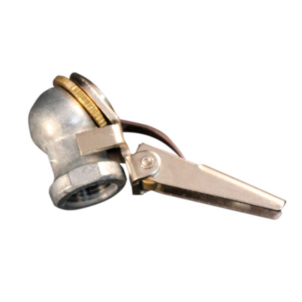 VALVULA PARA INFLAR SENCILLA 1/4" NPT CON CLIP  Mod  698BK