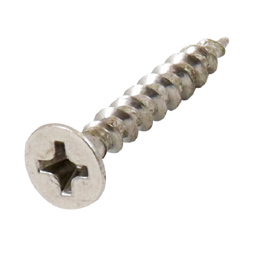 PIJA PLANA PARA MADERA NIQUELADA#6 x 1 -1/2 " (Precio x Caja a Granel c/1800 piezas)