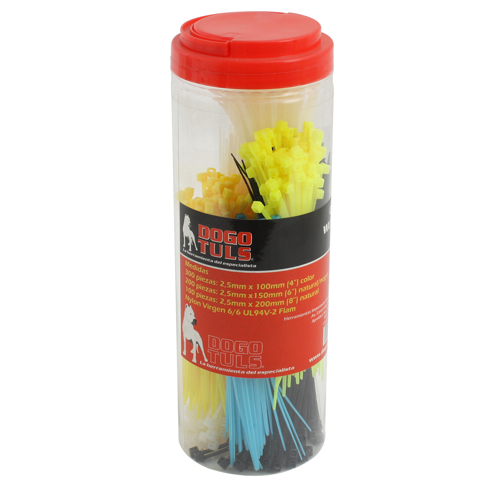 CINTILLAS SUJETACABLE BOTE 600 PZAS
