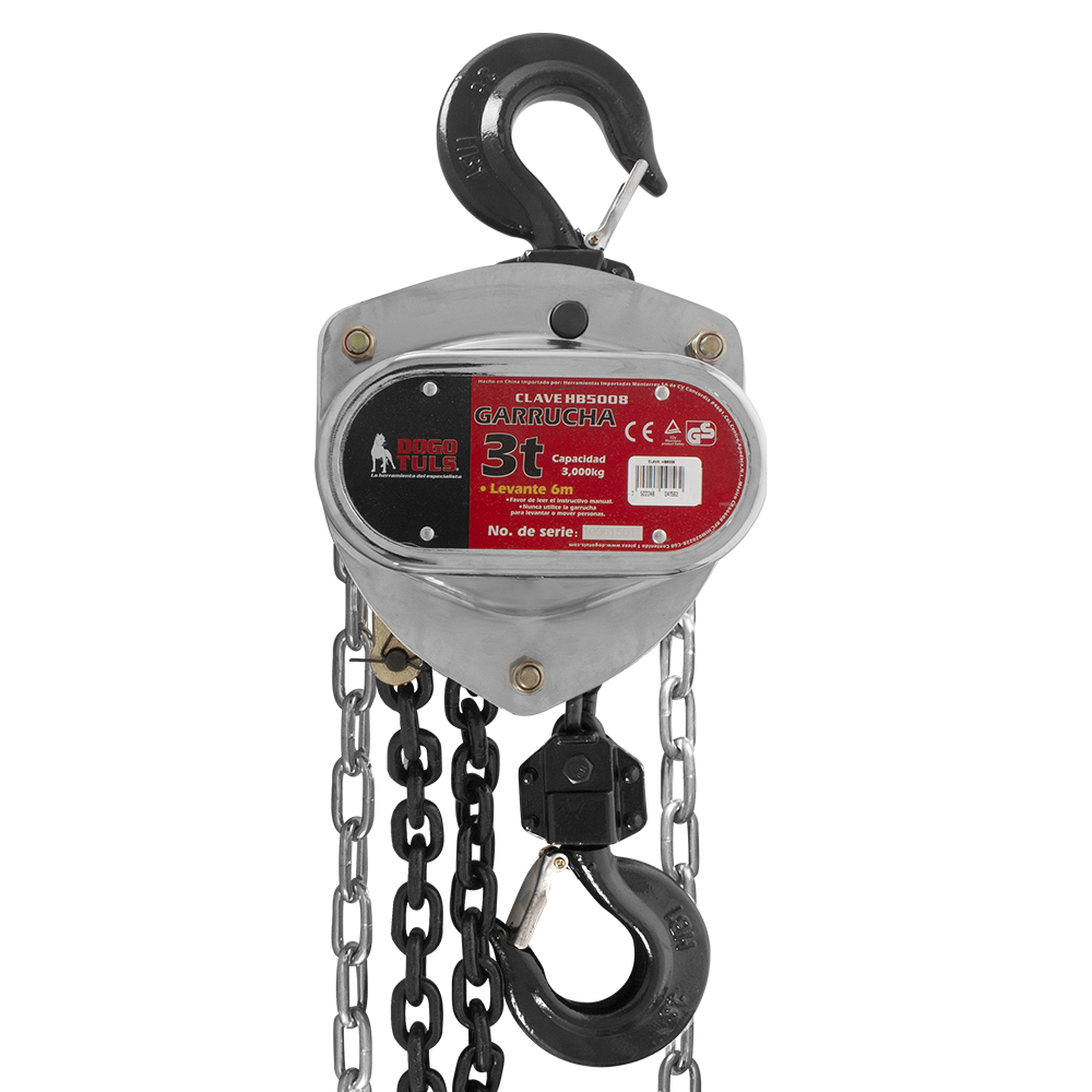 GARRUCHA CROMADA 3 TON X 6 M 4:1