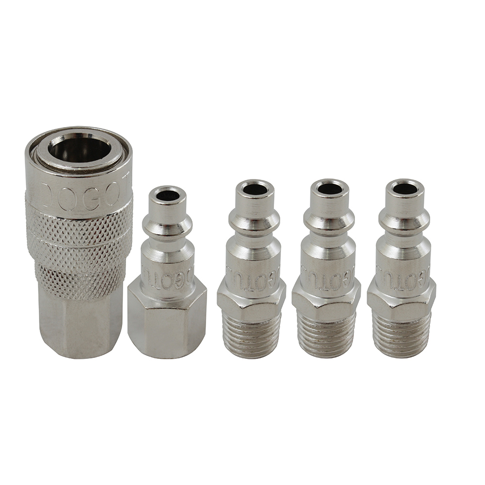 JGO DE CONEXION ACERO 1/4 NPT 5PZS