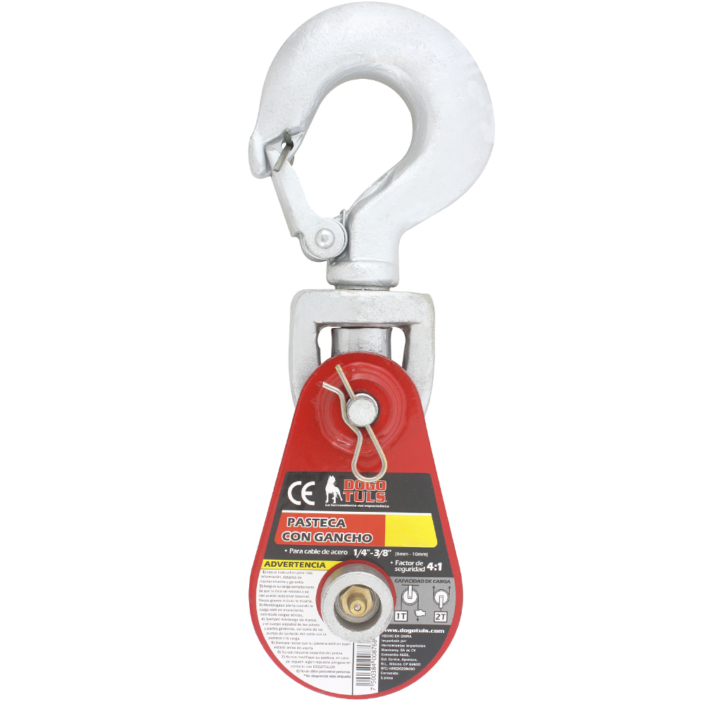 PASTECA 4T GANCHO P/CABLE ACERO DE 1/2"