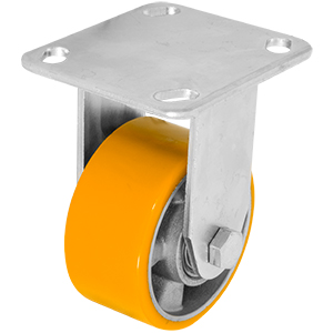 RODAJA ALUMINIO PU NARANJA FIJA 4"