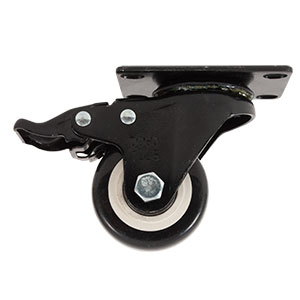 RODAJA PVC NEGRO GIRATORIA FRENO 2 1/2"