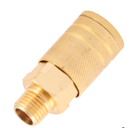 COPLE RAPIDO MACHO 1/4" LATON