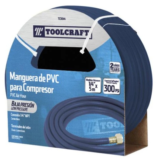 MANGUERA COMPRESOR AIRE BAJA PRESION 1/4" X 5M