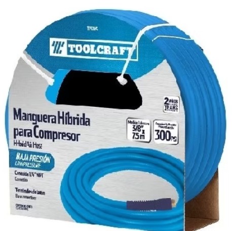 MANGUERA COMPRESOR HIBRIDA AIRE BAJA PRESION 3/8" X 10M