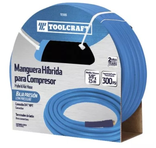 MANGUERA COMPRESOR HIBRIDA AIRE BAJA PRESION 3/8" X 7.5M