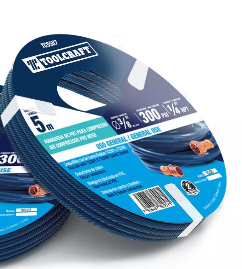 MANGUERA DE PVC 3/8 PARA COMPRESOR  5m