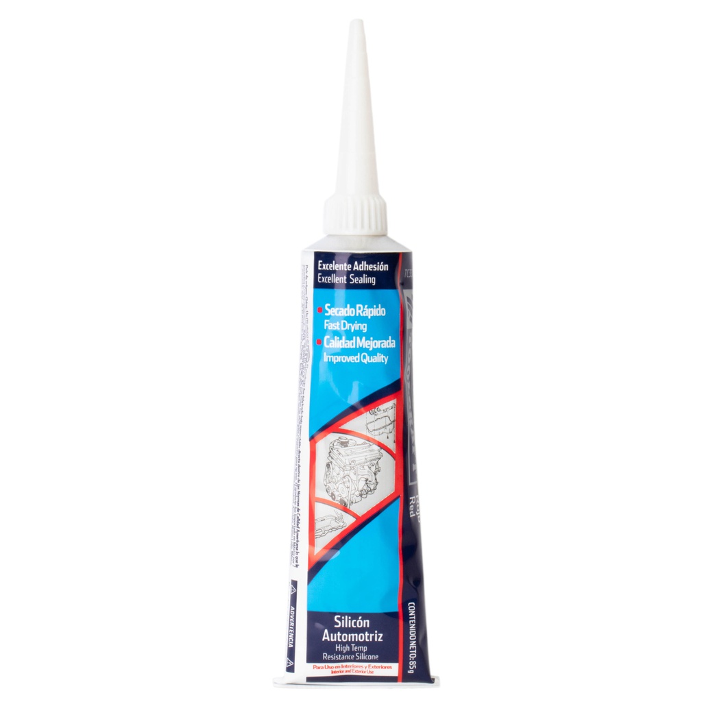 SILICON USO AUTOMOTRIZ ROJO 70GR.