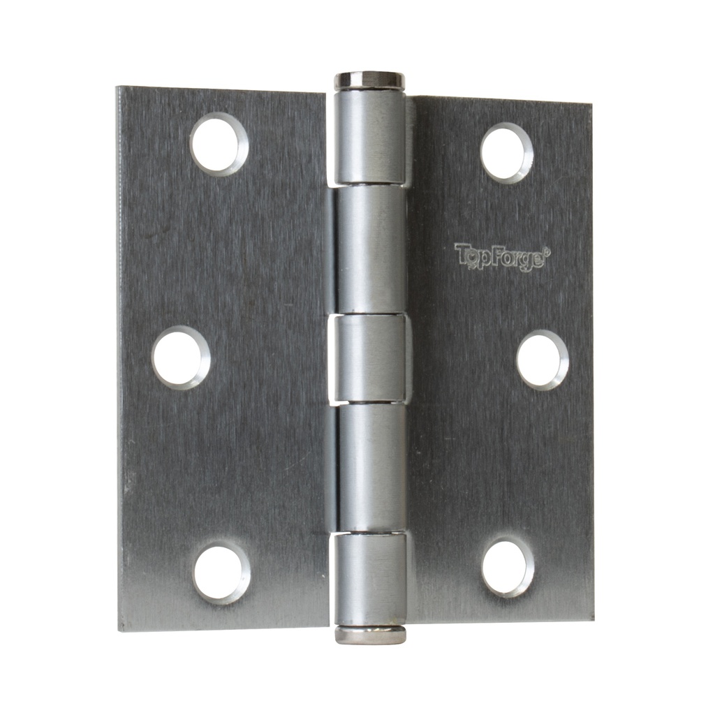 BISAGRA CUADRADA PREMIUM 3"X3"CROMO MATE BLISTER 2 PZS
