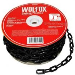 CADENA PLASTICA NEGRA 1/4"25M