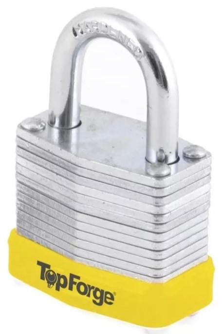 CANDADO LAMINADO 40MM GANCHO CORTO 4 PZS