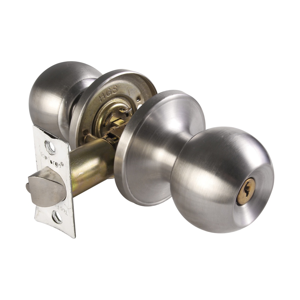 CERRADURA DE POMO CAMPANA ENTRADA/RECAMARA CROMO MATE