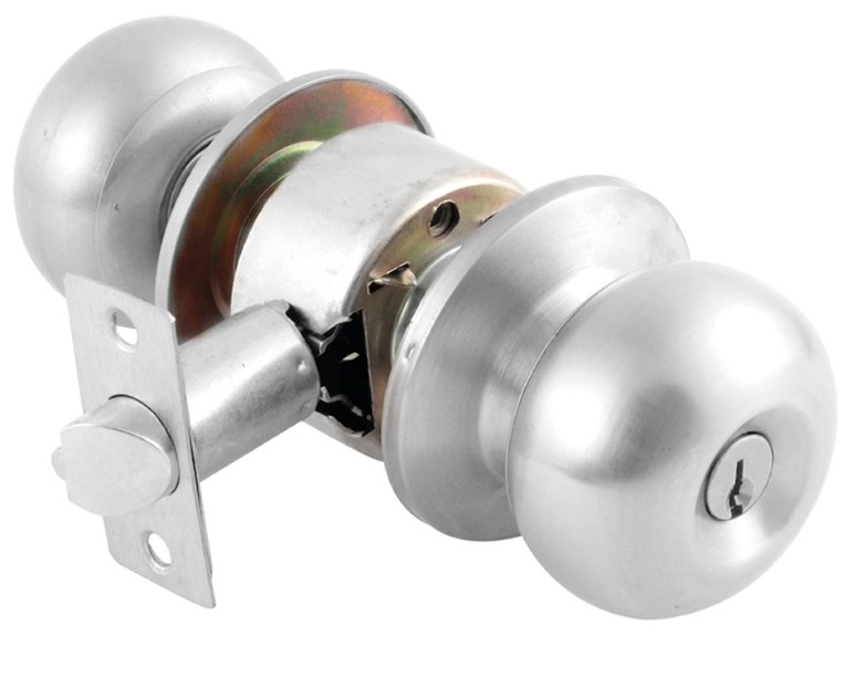 CERRADURA DE POMO PISA ENTRADA/RECAMARA CROMO MATE