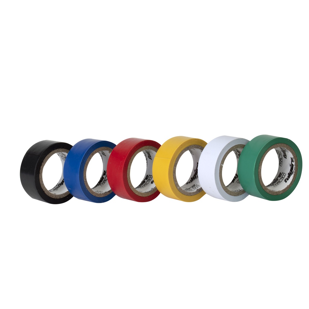 CINTA DE AISLAR JUEGO 6 COLORES DE VINIL