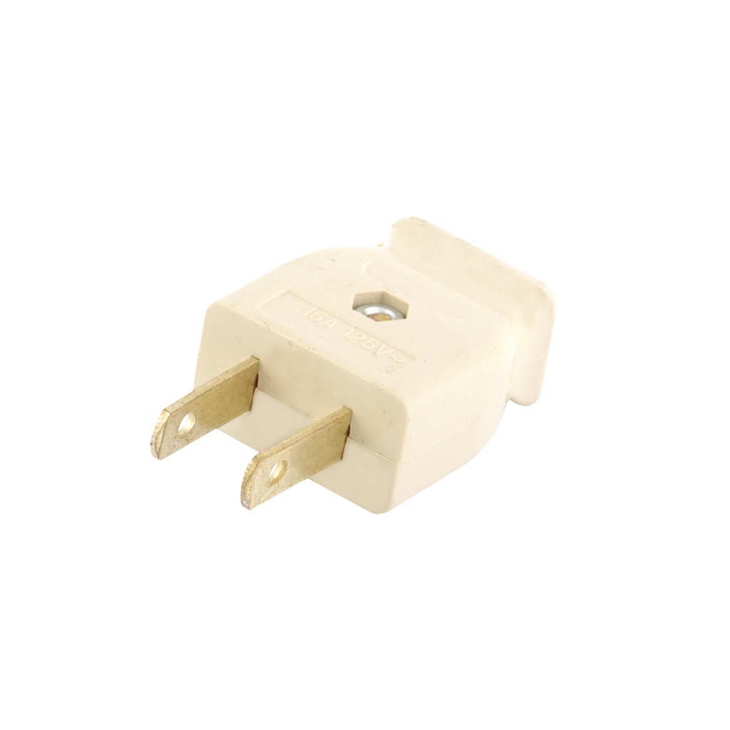 CLAVIJA DE PLASTICO PATA PLANA MARFIL