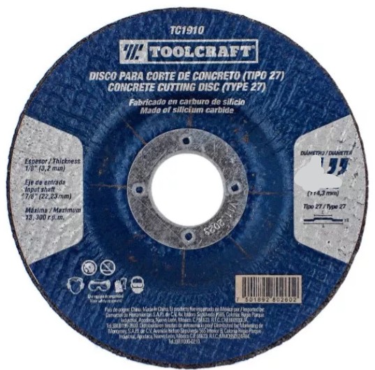 DISCO CORTE DE CONCRETO 7"