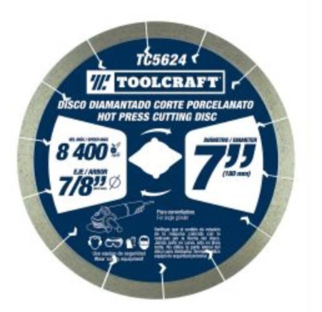 DISCO DIAMANTADO 7" CORTE PORCELANATO
