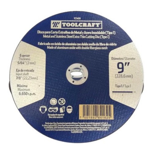 DISCO PARA CORTE EXTRAFINO DEMETAL 9" 2MM