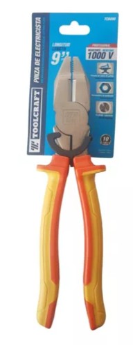 PINZA DE ELECTRICISTA 9" PROFESIONAL RESISTENTE A 1000V