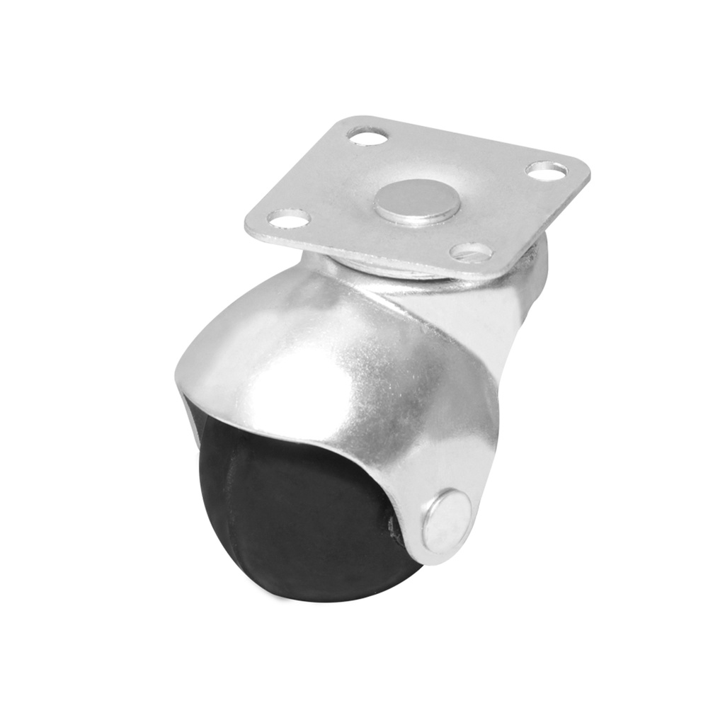 RODAJA DE HULE C/PLACA 40MM (11/2") T/BOLA USO RUDO