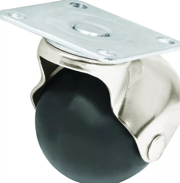 RODAJA DE HULE C/PLACA 50MM(2"TIPO BOLA USO RUDO