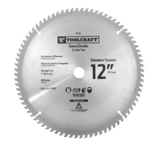 SIERRA CIRCULAR 12" NO FERROSOEJE 1" CON 100 DIENTES