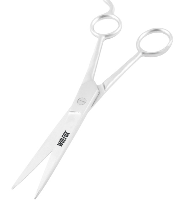 TIJERA PARA PELUQUERO CON GANCHO 7" PULIDA
