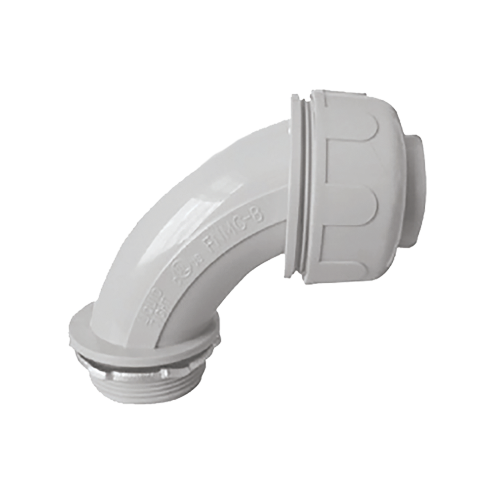 CONECTOR CURVO P/TUBO FLEXIBLE  NO METALICO 1"