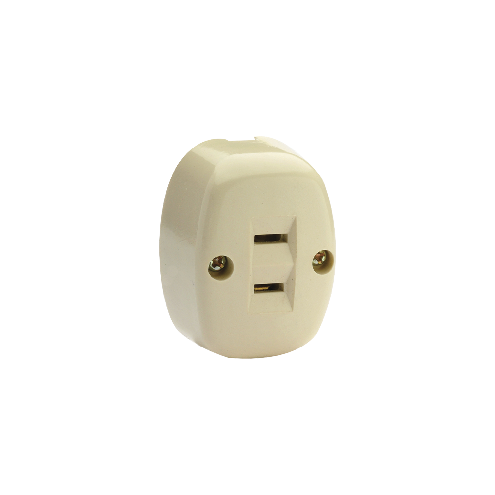 CONTACTO OVAL SENCILLO PARA SOBREPONER