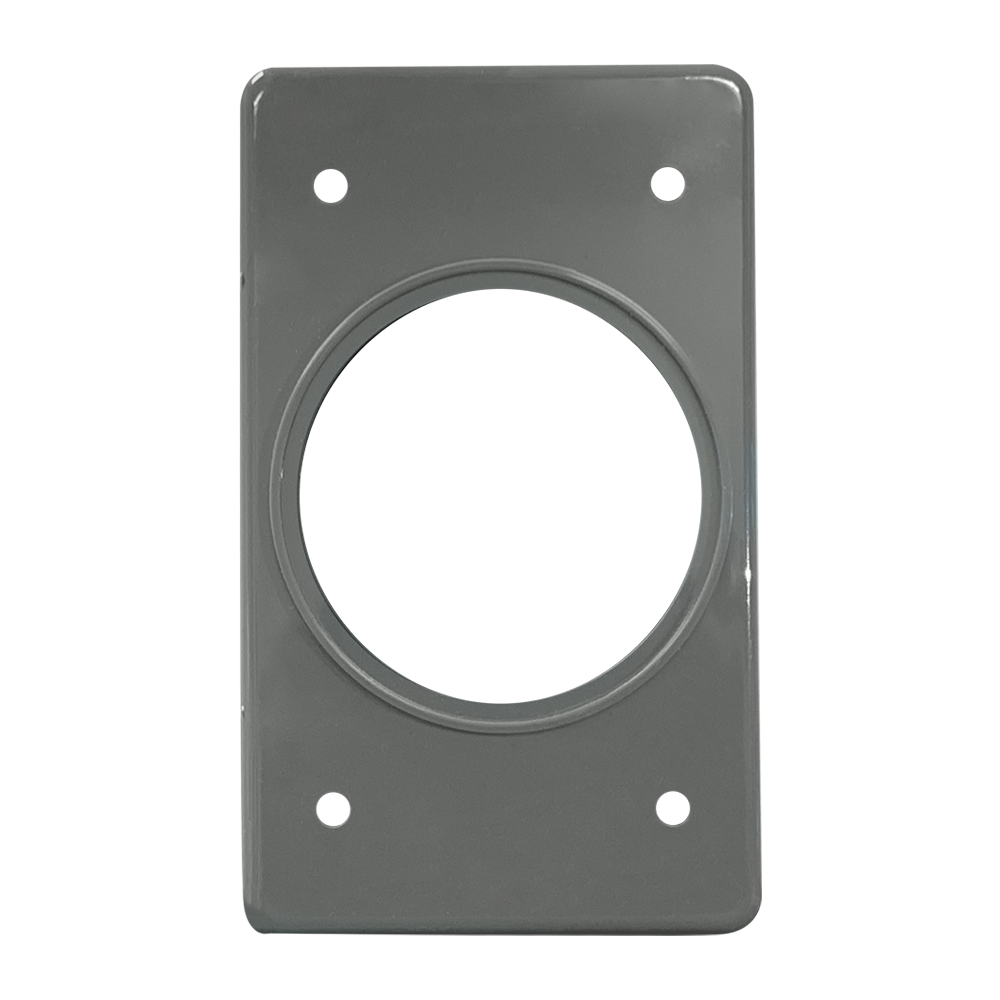TAPA NO METALICA PESADA PARA RECEPTACULO 35 mm GRIS