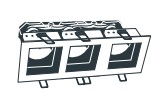 CARCASA CUADRADA DE EMPOTRAR 3 SALIDAS GU10 BLANCO