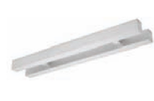 LUMINARIO RECTANGULAR DE SUSPENDER FLUORESCENTE CON 2 LAMPARAS CON DIFUSOR ACRILICO ALUMINIO 2X28 W 120-277 V~ 60 Hz