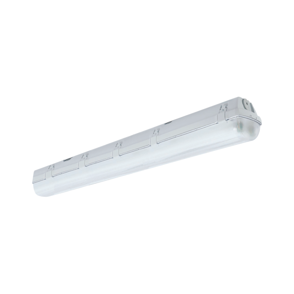 LUMINARIA A PRUEBA DE POLVO Y GOTEO T8 2X17 W ALTO FACTOR 120-277 V~ 50/60 Hz (N I L)